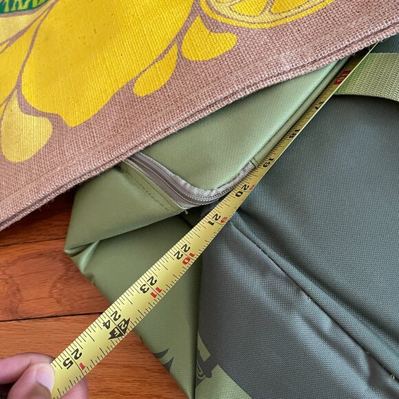 Trader Joes Lemon Lime Burlap Tote & XL Picnic Storage Insulated Cooler Bag TJs - Picture 14 of 15